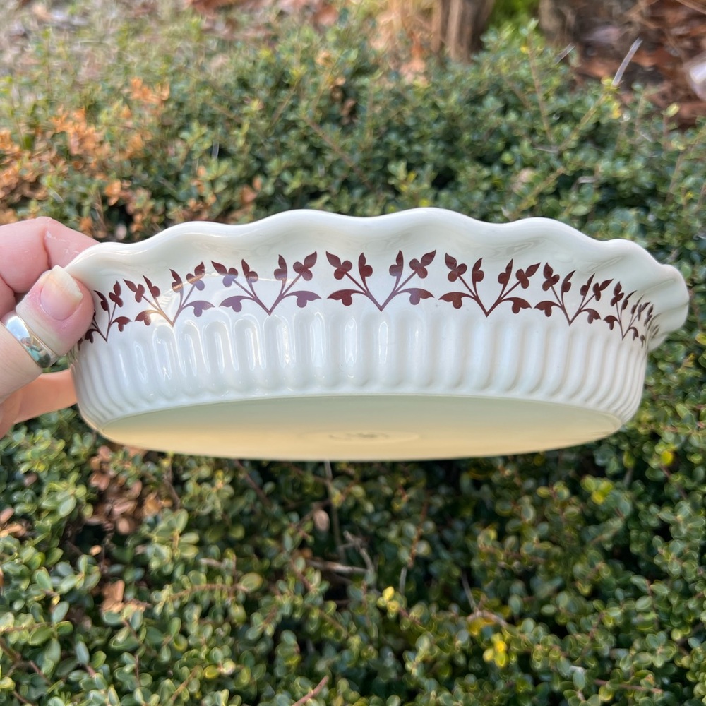 Paula Deen Stoneware Fall Harvest Pie Quiche Dish Plate Ruffled Edge 9" RETIRED